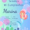 Invitación de Sirena con Caballo de Mar
